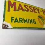 Vintage Massey Harris Porcelain Sign – Farm Implements Tractor Gas Pump Sign - Image 6
