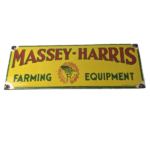 Vintage Massey Harris Porcelain Sign – Farm Implements Tractor Gas Pump Sign - Image 2