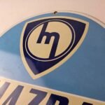 Vintage Mazda Porcelain Sign – Automobiles Mechanic Repair Shop Gas Pump Sign - Image 12