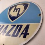 Vintage Mazda Porcelain Sign – Automobiles Mechanic Repair Shop Gas Pump Sign - Image 13