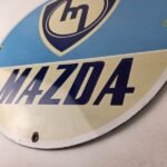 Vintage Mazda Porcelain Sign – Automobiles Mechanic Repair Shop Gas Pump Sign - Image 14
