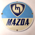 Vintage Mazda Porcelain Sign – Automobiles Mechanic Repair Shop Gas Pump Sign - Image 15