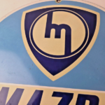 Vintage Mazda Porcelain Sign – Automobiles Mechanic Repair Shop Gas Pump Sign - Image 3