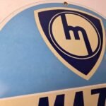 Vintage Mazda Porcelain Sign – Automobiles Mechanic Repair Shop Gas Pump Sign - Image 5