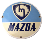 Vintage Mazda Porcelain Sign – Automobiles Mechanic Repair Shop Gas Pump Sign - Image 2