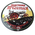 Vintage McCormick Tractors Porcelain Sign – French Machines Agricoles Sign