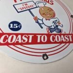 Vintage McDonalds Fast Food Porcelain – Burgers SpeeDee Drive Thru Gas Pump Sign - Image 11