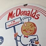 Vintage McDonalds Fast Food Porcelain – Burgers SpeeDee Drive Thru Gas Pump Sign - Image 12