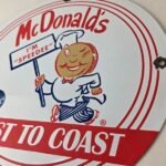 Vintage McDonalds Fast Food Porcelain – Burgers SpeeDee Drive Thru Gas Pump Sign - Image 13