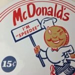 Vintage McDonalds Fast Food Porcelain – Burgers SpeeDee Drive Thru Gas Pump Sign - Image 3