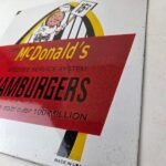 Vintage McDonalds Porcelain – Fast Food Burgers Diner Drive Thru Gas Pump Sign - Image 13