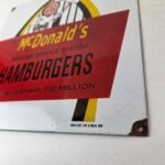 Vintage McDonalds Porcelain – Fast Food Burgers Diner Drive Thru Gas Pump Sign - Image 14