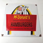 Vintage McDonalds Porcelain – Fast Food Burgers Diner Drive Thru Gas Pump Sign - Image 15