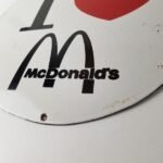 Vintage McDonalds Porcelain – Fast Food Burgers Old Drive Thru Gas Pump Sign - Image 11