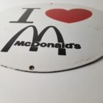 Vintage McDonalds Porcelain – Fast Food Burgers Old Drive Thru Gas Pump Sign - Image 10