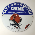 Vintage McGruff Crime Dog Sign – Porcelain Support Police Gas Pump Plate Sign - Image 12