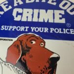 Vintage McGruff Crime Dog Sign – Porcelain Support Police Gas Pump Plate Sign - Image 4