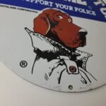 Vintage McGruff Crime Dog Sign – Porcelain Support Police Gas Pump Plate Sign - Image 7