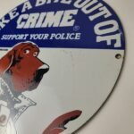 Vintage McGruff Crime Dog Sign – Porcelain Support Police Gas Pump Plate Sign - Image 9