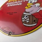 Vintage Menasco Aircraft Engine Sign – Minnie Mouse Airplane Porcelain Gas Sign - Image 14
