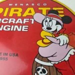 Vintage Menasco Aircraft Engine Sign – Minnie Mouse Airplane Porcelain Gas Sign - Image 3