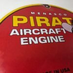 Vintage Menasco Aircraft Engine Sign – Minnie Mouse Airplane Porcelain Gas Sign - Image 5