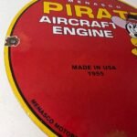 Vintage Menasco Aircraft Engine Sign – Minnie Mouse Airplane Porcelain Gas Sign - Image 6