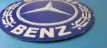 Vintage Mercedes Benz Sign – Large Porcelain Auto Shop Gas Pump Sign - Image 11