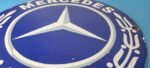 Vintage Mercedes Benz Sign – Large Porcelain Auto Shop Gas Pump Sign - Image 12