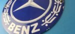 Vintage Mercedes Benz Sign – Large Porcelain Auto Shop Gas Pump Sign - Image 10