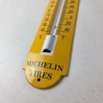 Vintage Michelin Bibendum Sign – Gas Auto Tires Sign on Porcelain Thermometer - Image 14