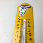 Vintage Michelin Bibendum Sign – Gas Auto Tires Sign on Porcelain Thermometer - Image 3