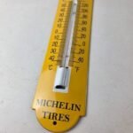 Vintage Michelin Bibendum Sign – Gas Auto Tires Sign on Porcelain Thermometer - Image 4