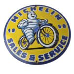 Vintage Michelin Tires Bibendum Sign – Gas Pump Automobile Sales & Service Sign - Image 2