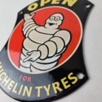Vintage Michelin Tires Sign – Gas Auto Motorcycle Rubber Service Sign - Image 12