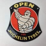 Vintage Michelin Tires Sign – Gas Auto Motorcycle Rubber Service Sign - Image 15