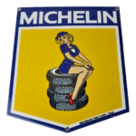 Vintage Michelin Tires Sign – Gas Oil Pump Chevron Service Sign