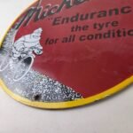 Vintage Michelin Tires Sign – Gas Oil Pump Garage Motorcycle Auto Service Sign - Image 14
