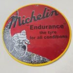 Vintage Michelin Tires Sign – Gas Oil Pump Garage Motorcycle Auto Service Sign - Image 15