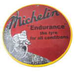 Vintage Michelin Tires Sign – Gas Oil Pump Garage Motorcycle Auto Service Sign - Image 2