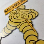 Vintage Michelin Tires Sign – Gas Oil Pump Plate Garage Motorcycle Service Sign - Image 13
