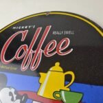 Vintage Mickeys Coffee Sign – Disney Blend Disney Advertising Gas Oil Pump Sign - Image 11