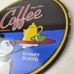 Vintage Mickeys Coffee Sign – Disney Blend Disney Advertising Gas Oil Pump Sign - Image 12