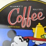 Vintage Mickeys Coffee Sign – Disney Blend Disney Advertising Gas Oil Pump Sign - Image 3