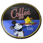 Vintage Mickeys Coffee Sign – Disney Blend Disney Advertising Gas Oil Pump Sign - Image 2