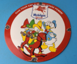 VINTAGE MOBIL GASOLINE PORCELAIN GAS OIL SPECIAL SERVICE DUCKS PEGASUS SIGN - Image 2