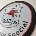 Vintage Mobil Gasoline Sign – Mobilgas Oil Pump Plate Porcelain Sign - Image 13