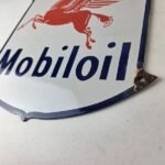 Vintage Mobil Oil Sign – Gasoline Advertising Gas Pump Station Porcelain Sign - Image 14