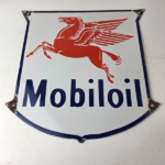 Vintage Mobil Oil Sign – Gasoline Advertising Gas Pump Station Porcelain Sign - Image 15