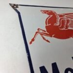 Vintage Mobil Oil Sign – Gasoline Advertising Gas Pump Station Porcelain Sign - Image 5